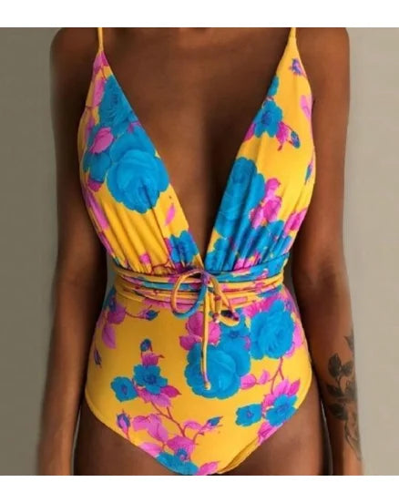 New Siamese sexy slim print swimming suit swimsuit bikini manufacturers spot swimwear wholesale Printed one-piece swimsuit