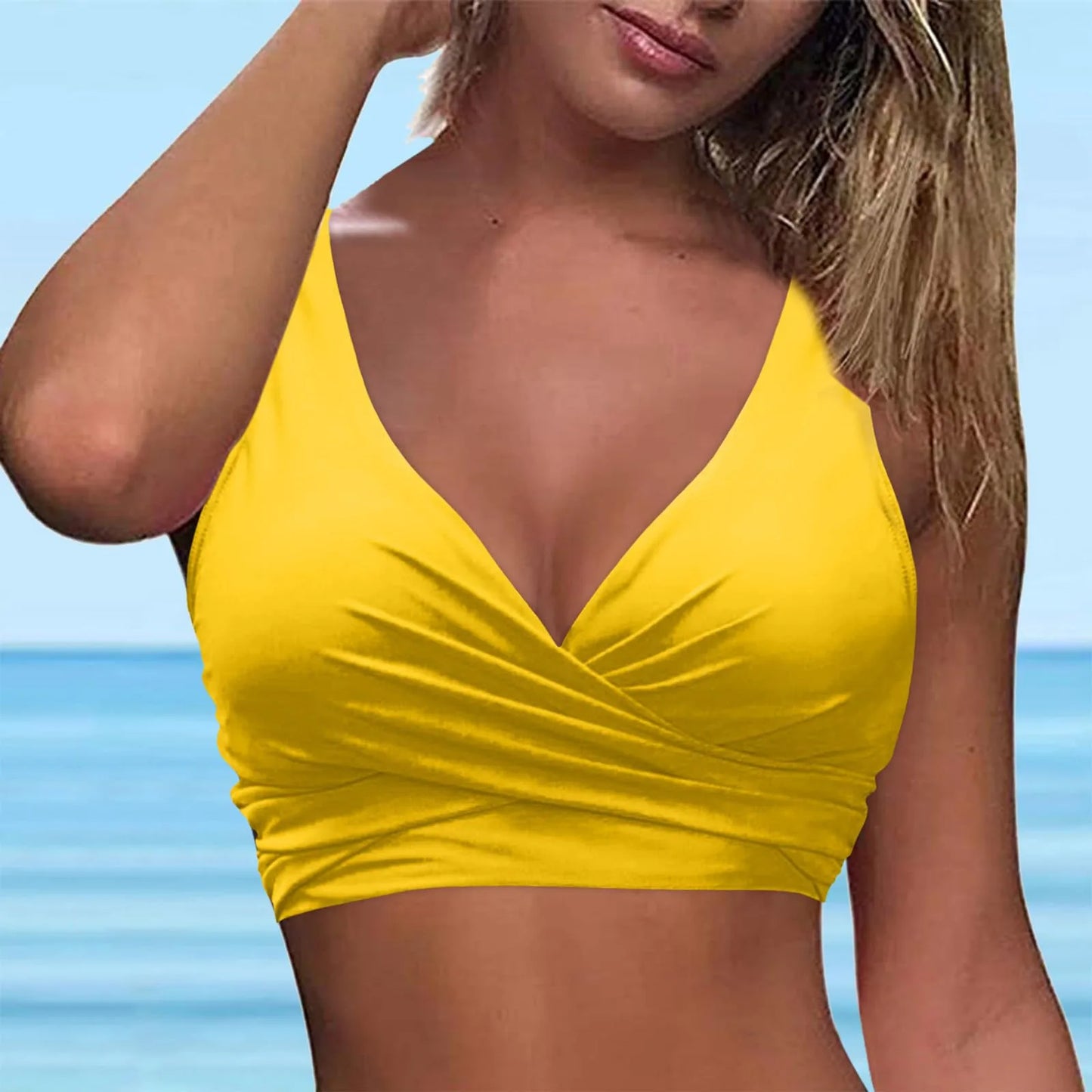 Women's Sexy Bikini bra Fashion push up Underwear Swimsuit Solid Color Cross Tie Bra Pad No Steel  Swimsuits bikini lenceria