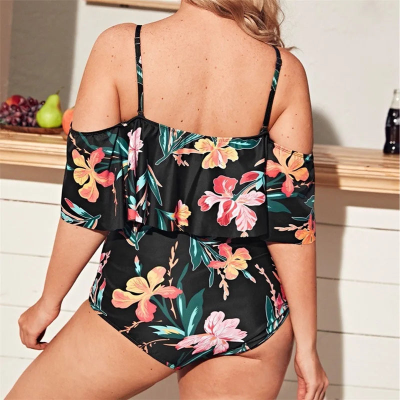 Tankini Bikini Set 2023 Women High Waist Tankini Print Bathing Suit Bikini Swimsuit Plus Size Swimwear