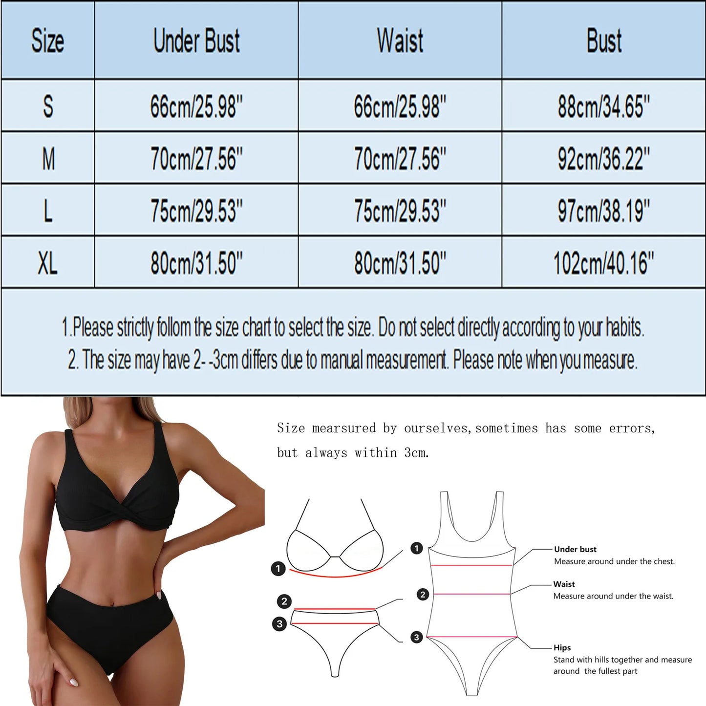 Women Bikini 2024 Sexy Push Up Two Piece Swimsuits Cross Strap Swimwear Solid Ruched High Waist Bikini Set Brazilian Beachwear