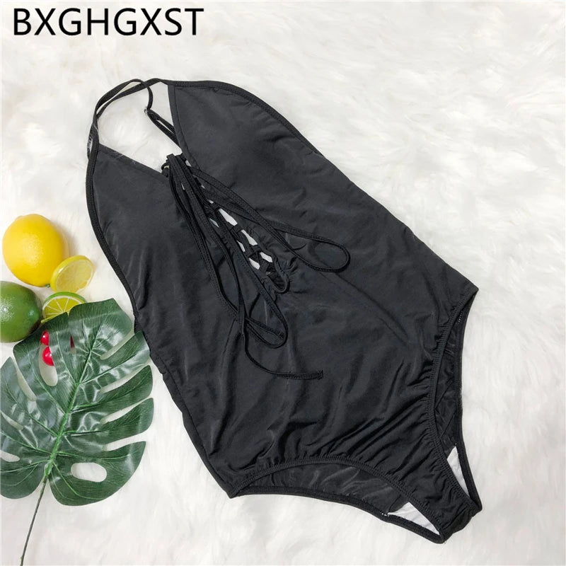 Plus Size Swimsuit One Piece Bikini 2024 Black Swimsuit Women Large Size Monokini Sexy Onepiece Swimsuit Sexy Купальник 5xl 수영복