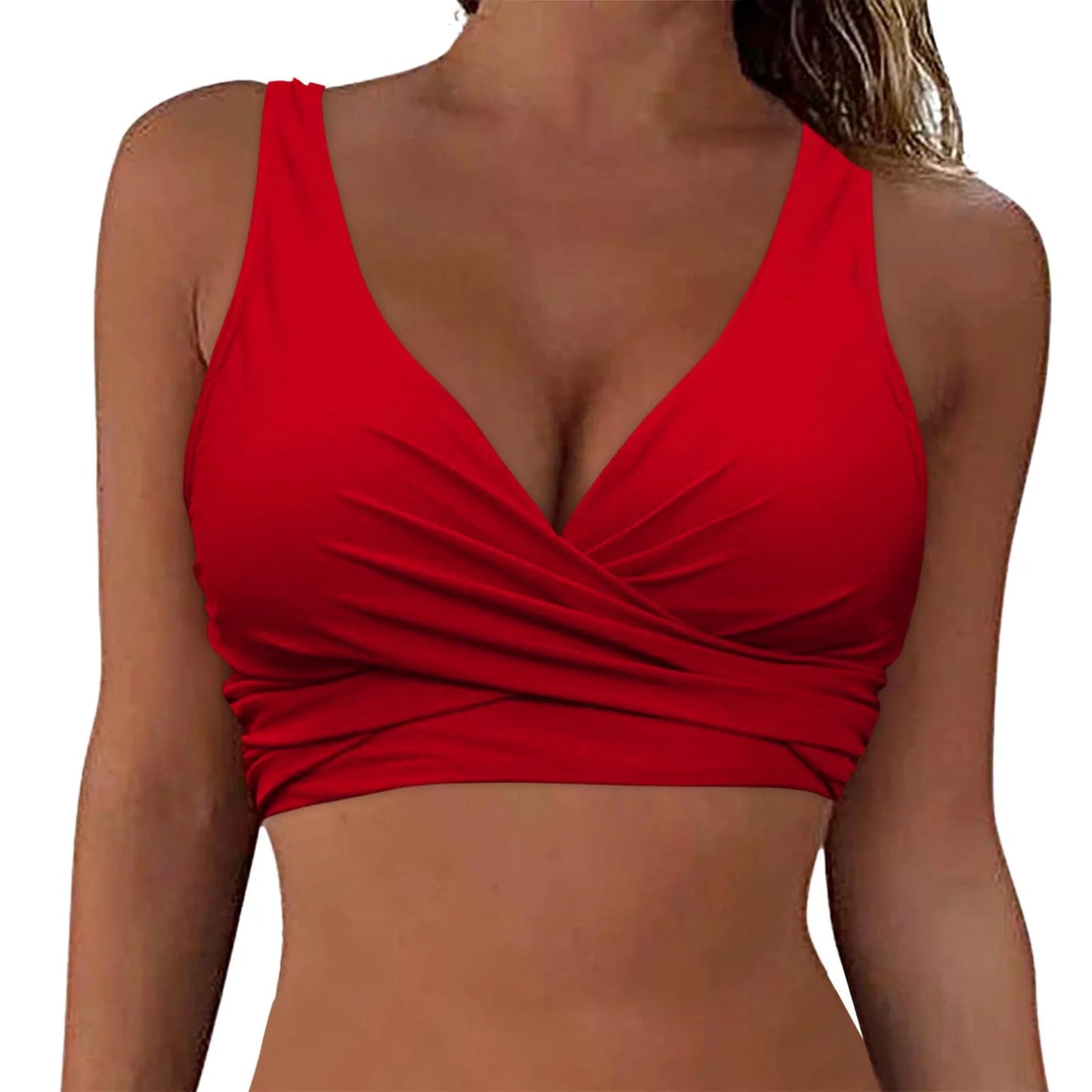 Women's Sexy Bikini bra Fashion push up Underwear Swimsuit Solid Color Cross Tie Bra Pad No Steel  Swimsuits bikini lenceria